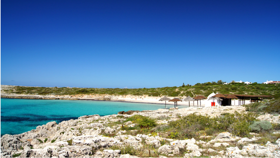 Binibeca beach in Menorca